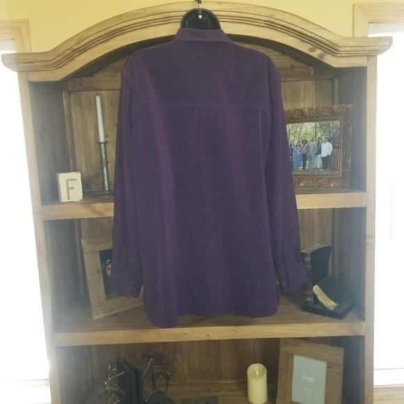 Purple Faux Suede Jacket M Allison Daily - Picture 2 of 3